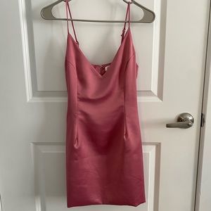 Barbie pink mini satin dress